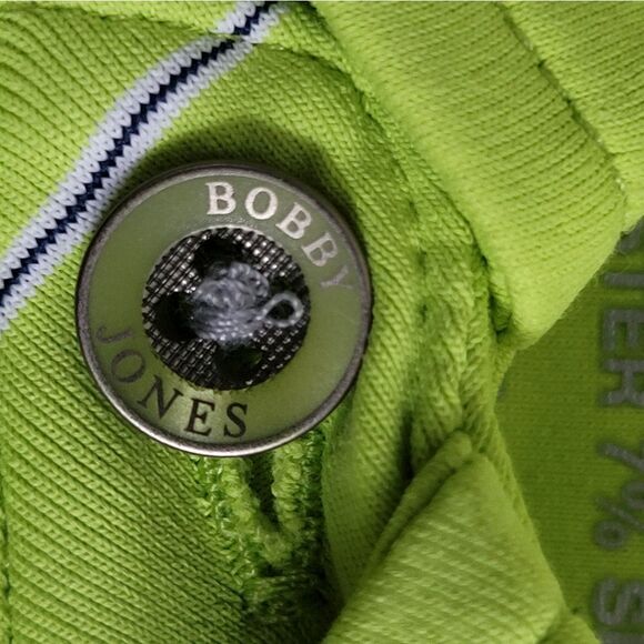 Bobby Jones X-h2o Mens Golf Polo Shirt Size M Green Mint julep Striped New Good - Picture 4 of 14